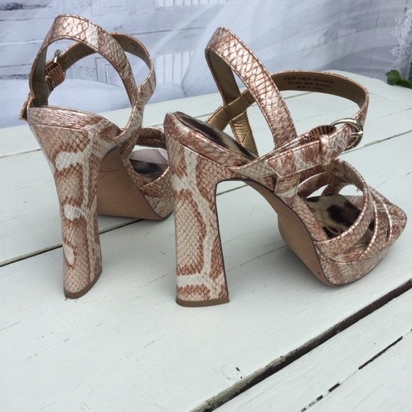Sam Edelman Taryn Snake Print Sandals - Picture 3 of 7